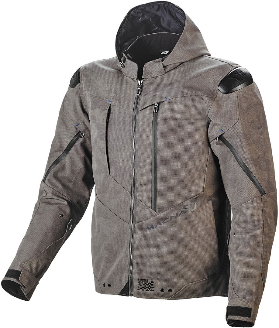 Macna Proxim NightEye Motorcycle Textile Jacket, grey, Size S, grey, Size S