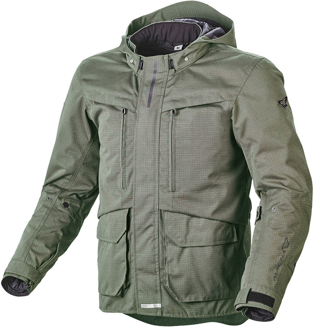 Macna Rival Motorcycle Textile Jacket, green-brown, Size S, green-brown, Size S