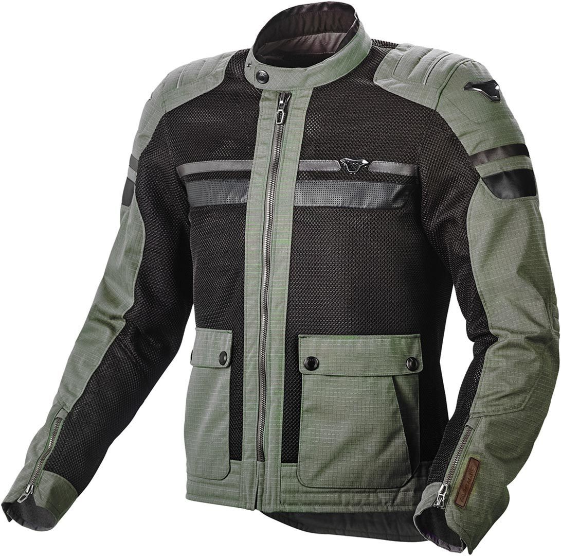 Macna Fluent Motorcycle Textile Jacket, green, Size XS, green, Size XS