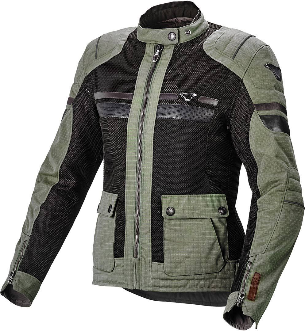 Macna Fluent Ladies Motorcycle Textile Jacket, green, Size XS for Women, green, Size XS for Women