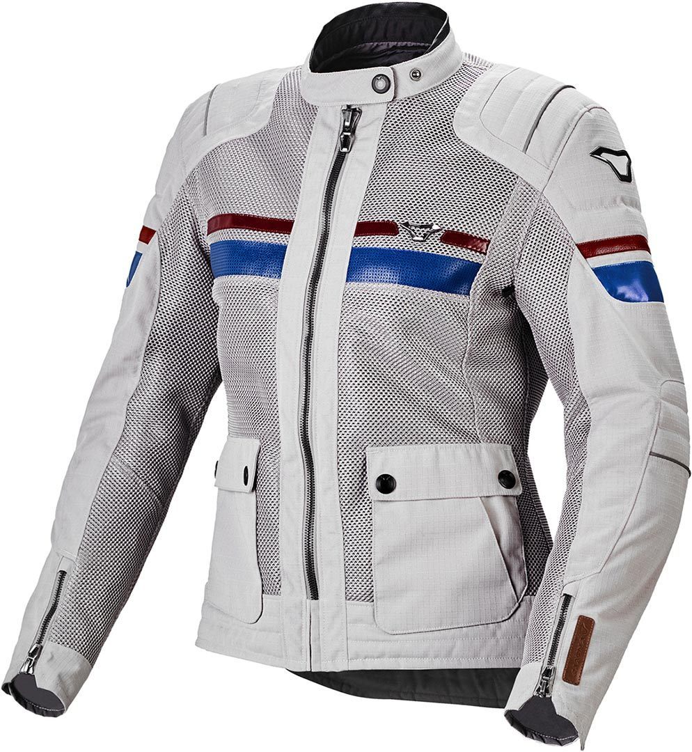 Macna Fluent Ladies Motorcycle Textile Jacket, grey, Size M for Women, grey, Size M for Women