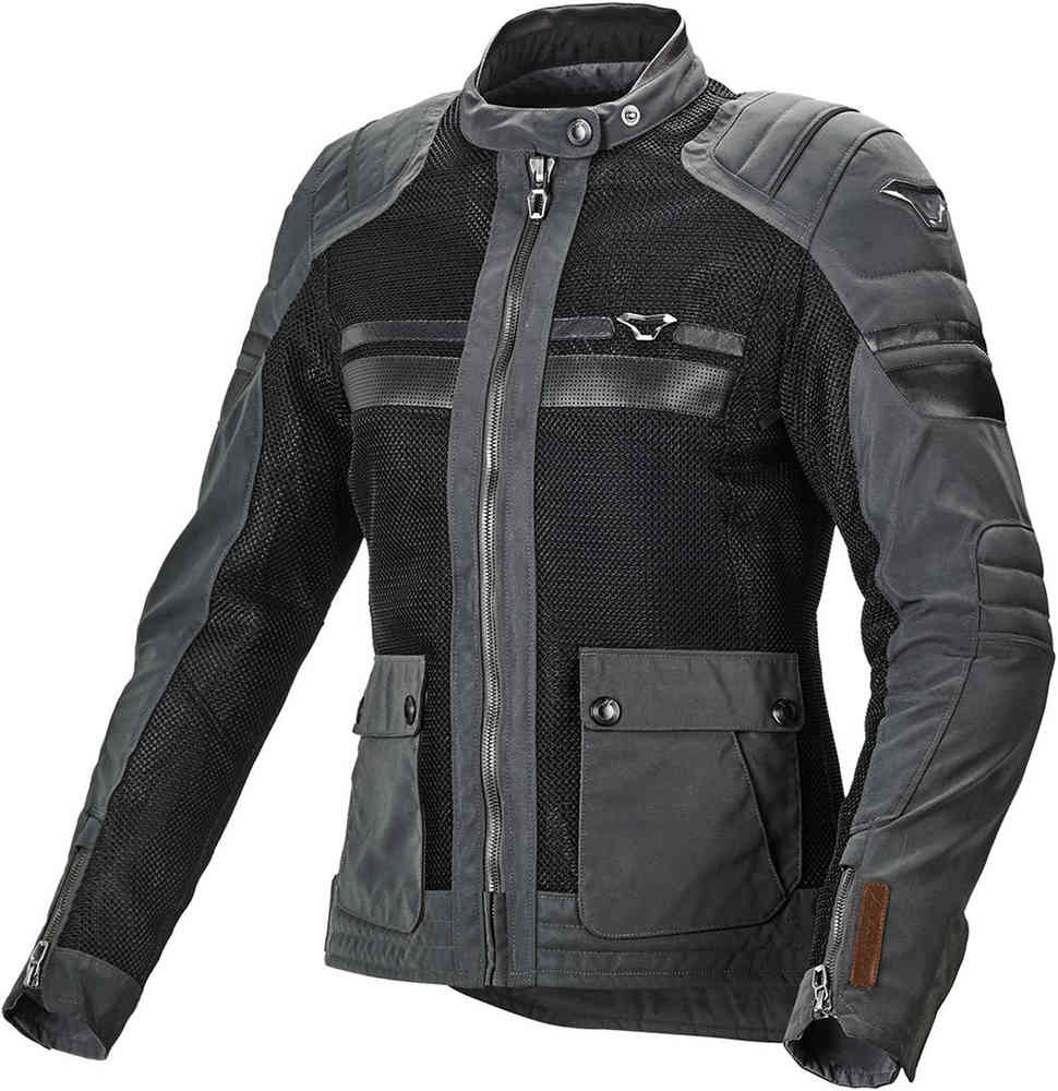 Macna Fluent NightEye Chaqueta textil de motocicleta para damas