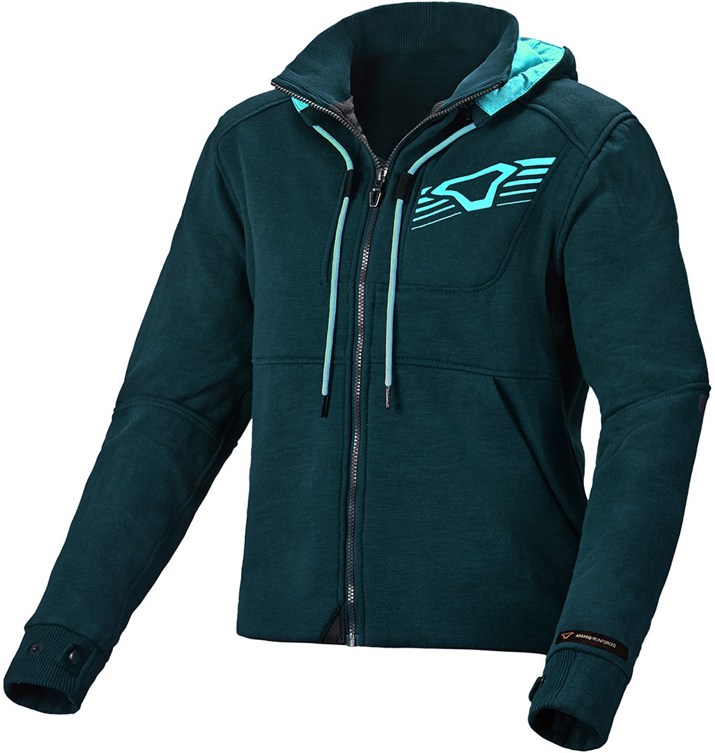 Macna District Ladies Motorcycle Textile Jacket, green-blue, Size XS for Women, green-blue, Size XS for Women