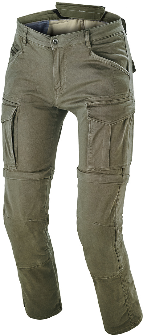 Macna Arrival Motorcycle Textile Pants, green, Size 28, green, Size 28