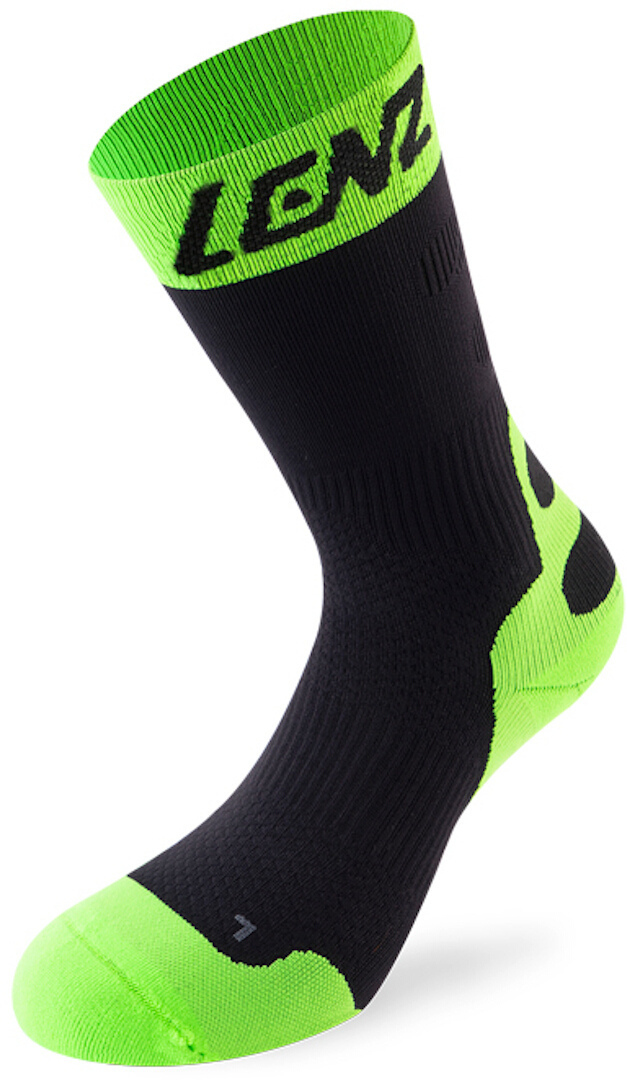 Lenz 6.0 Mid Compression Socks, black-green, Size 39 40 41, black-green, Size 39 - 41