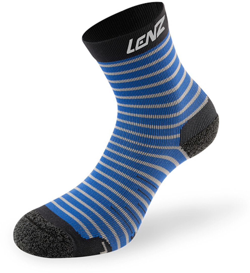 Side view of Lenz 1.0 Outdoor Kids Socks, green-blue, Size 27 - 30