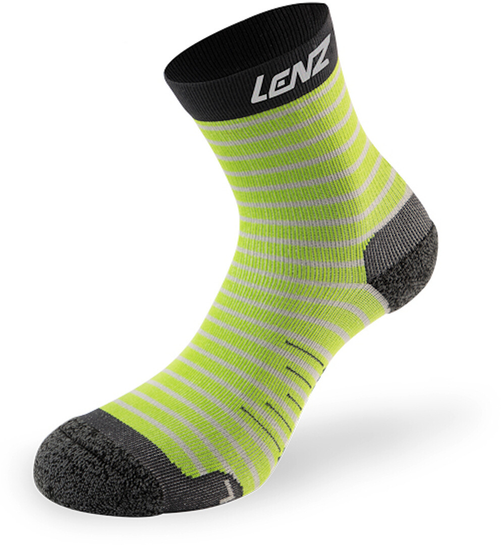 Side view of Lenz 1.0 Outdoor Kids Socks, green-blue, Size 27 - 30