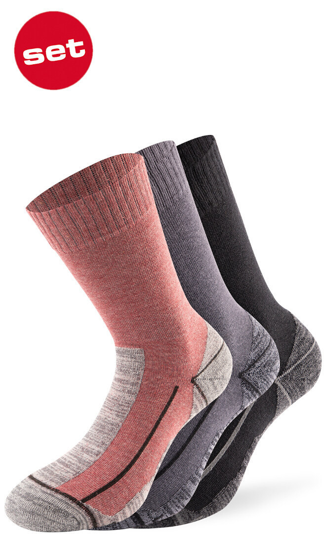 Lenz Performance Multisport Socks, black-grey-red, Size 35 36 37 38, black-grey-red, Size 35 - 38