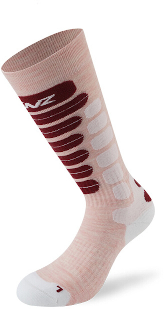 Lenz Skiing 2.0 Chaussettes pour enfants, blanc-rose, taille 24 - 26 pour Des gamins