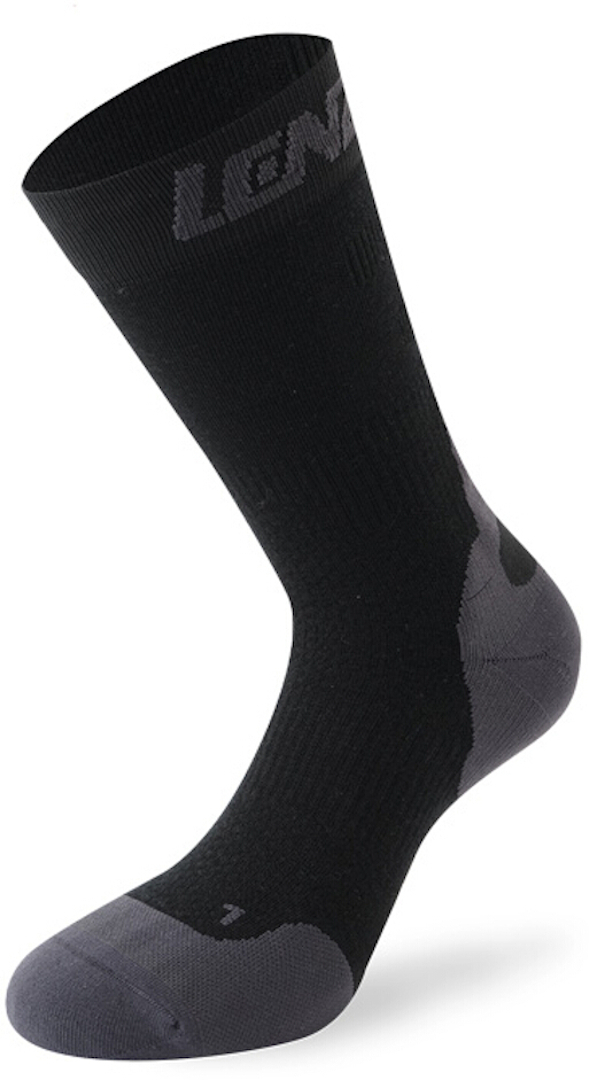 Lenz 7.0 Mid Merino Kompression Socken, schwarz, Größe 42 - 44