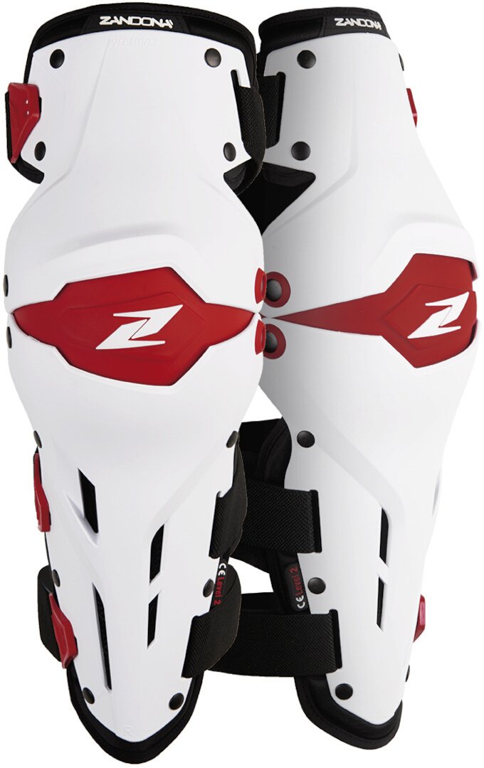 Zandona X-Treme Knee Protectors, white-red, white-red, Size One Size
