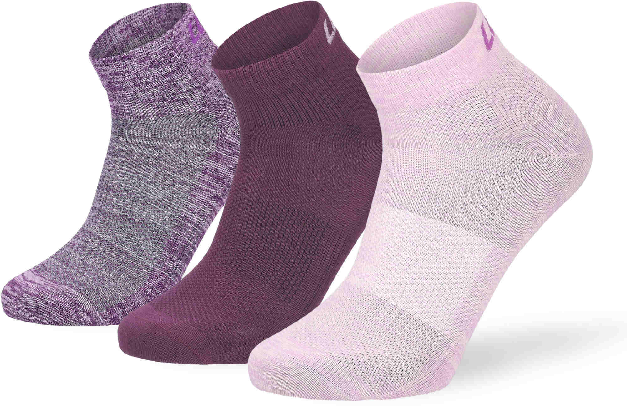 Lenz Performance Quarter Tech Chaussettes, rose-pourpre, taille 39 - 42 pour Hommes