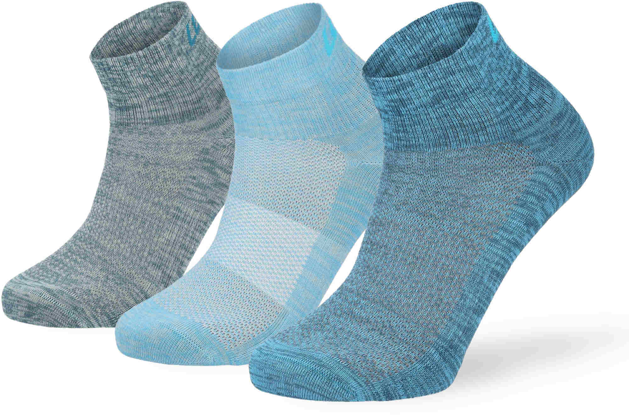 Lenz Performance Quarter Tech Chaussettes, vert-bleu, taille 43 - 46 pour Hommes