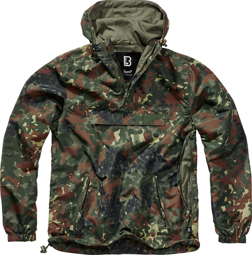 Brandit Summer Windbreaker Hoodie, green, Size S, green, Size S