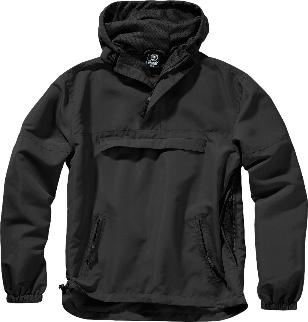 Brandit Summer Windbreaker Hoodie, zwart, afmeting L