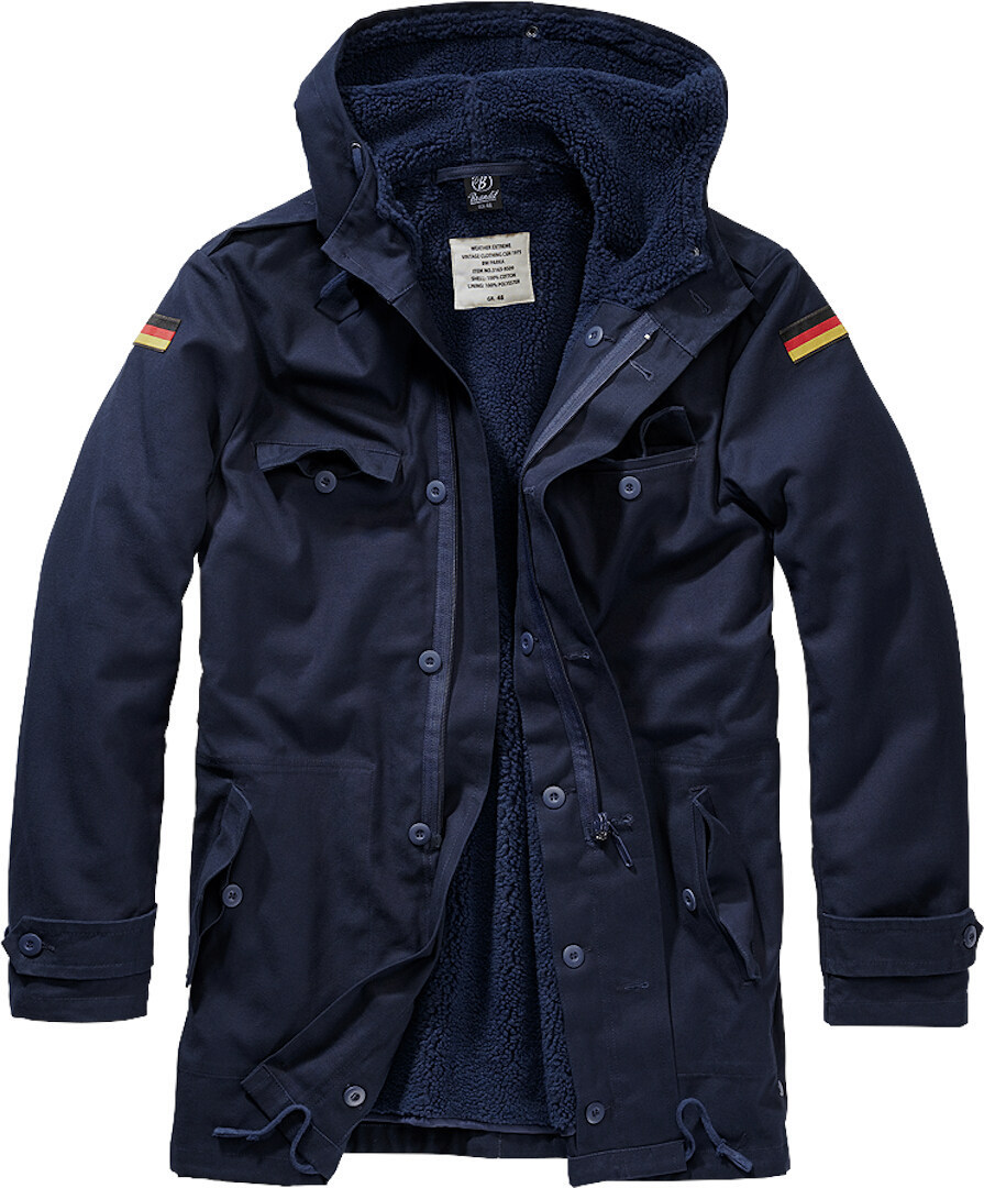 Brandit BW Parka Flag Jas, blauw, afmeting S