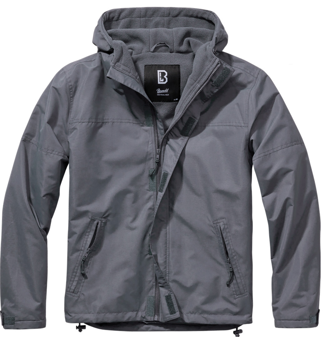 Brandit Windbreaker Frontzip Jacket, black-grey, Size S, black-grey, Size S