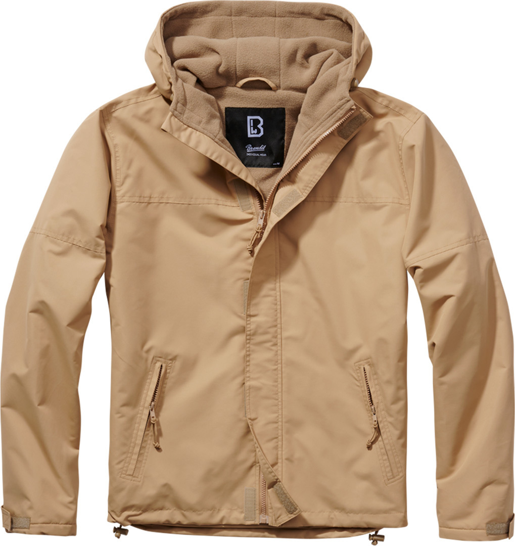 Brandit Windbreaker Frontzip Jacket, beige, Size L, beige, Size L