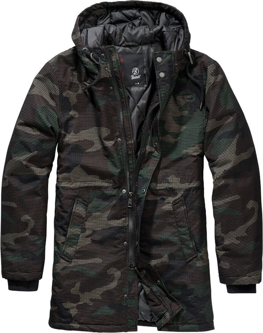 Brandit Grid-Camo Parka, green, Size S, S Green unisex