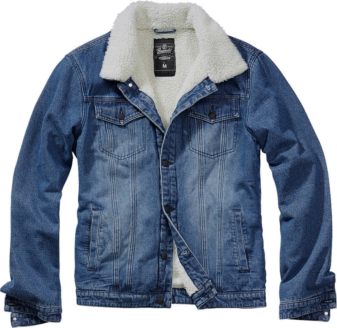 Brandit Sherpa Denim Jacket, blue, Size S, S Blue unisex