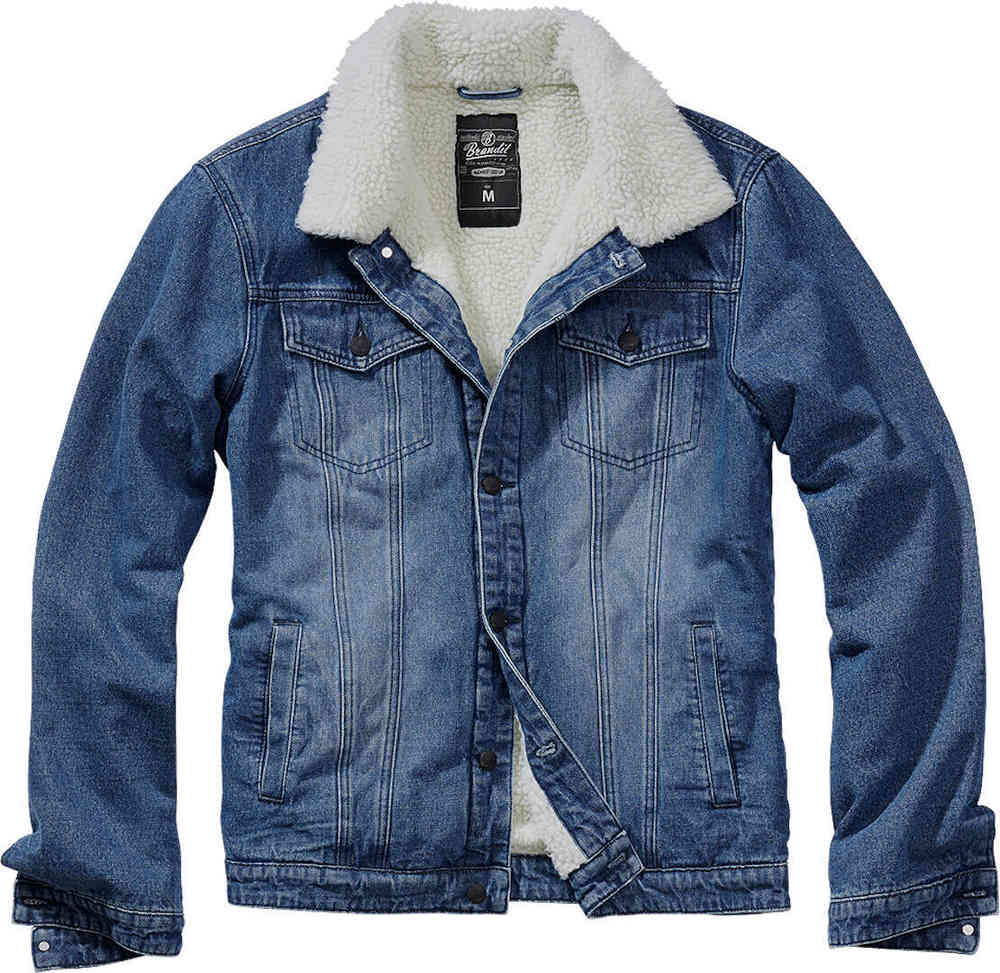Denim sherpa coat store