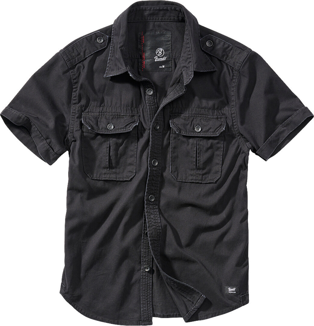 Brandit Vintage Shirt, zwart, afmeting L