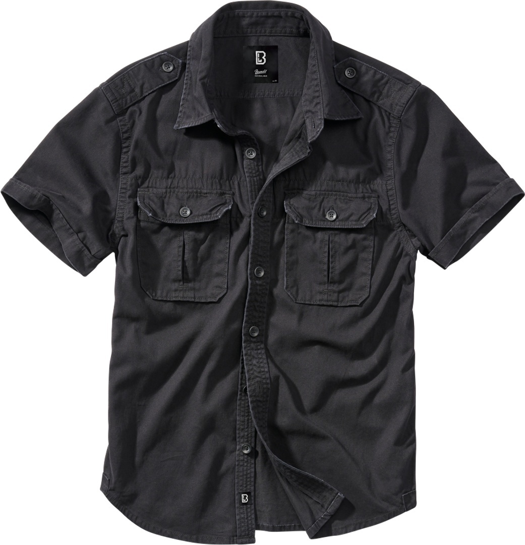 Brandit Vintage Shirt, black, Size S, black, Size S