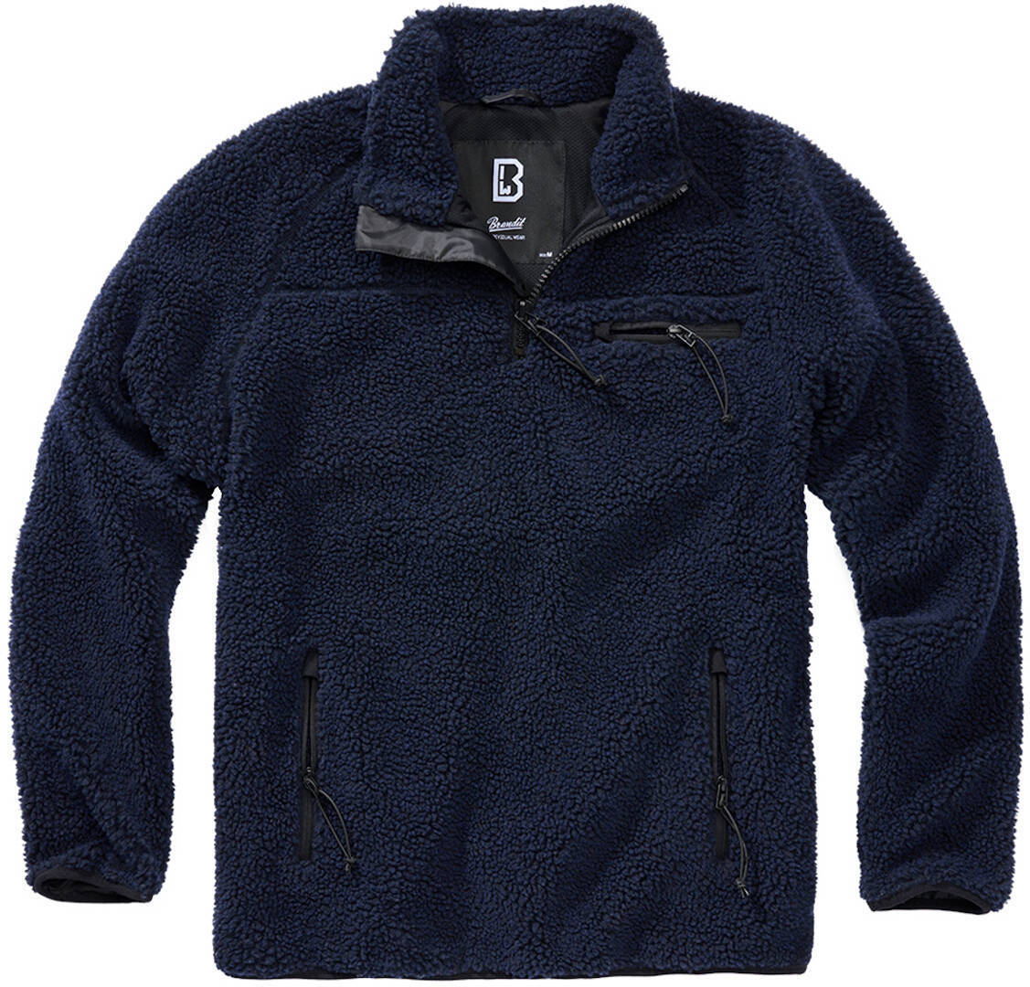 Brandit Teddyfleece Pullover, blue, Size 2XL, blue, Size 2XL