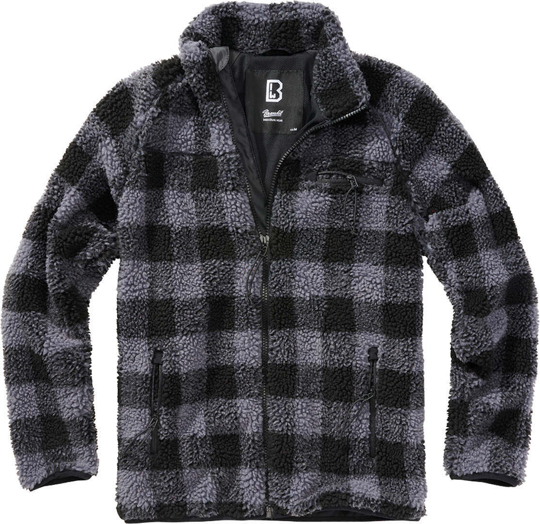 Brandit Teddyfleece Jacket, black-grey, Size S, black-grey, Size S