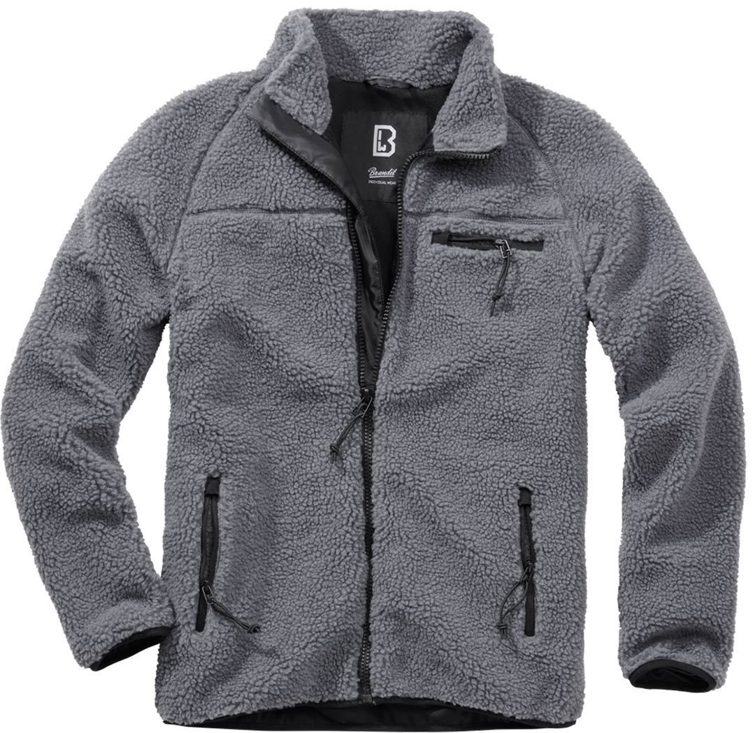 Brandit Teddyfleece Jacket, black-grey, Size M, black-grey, Size M