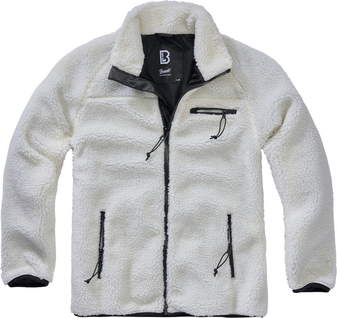Brandit Teddyfleece Jacket, white, Size L, white, Size L
