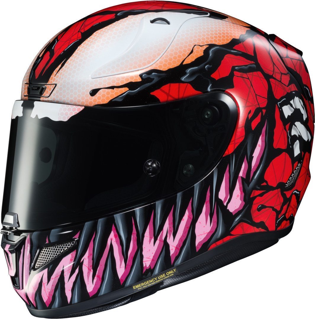Image of HJC RPHA 11 Maximum Carnage Marvel casco, bianco-rosso, dimensione M