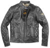 Black-Cafe London Gorgan II Chaqueta de cuero de la motocicleta