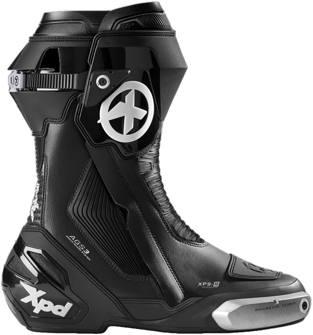 Xpd Men's Black White Xp9-R Motorcycle Boots, Black-White, Size 43 For