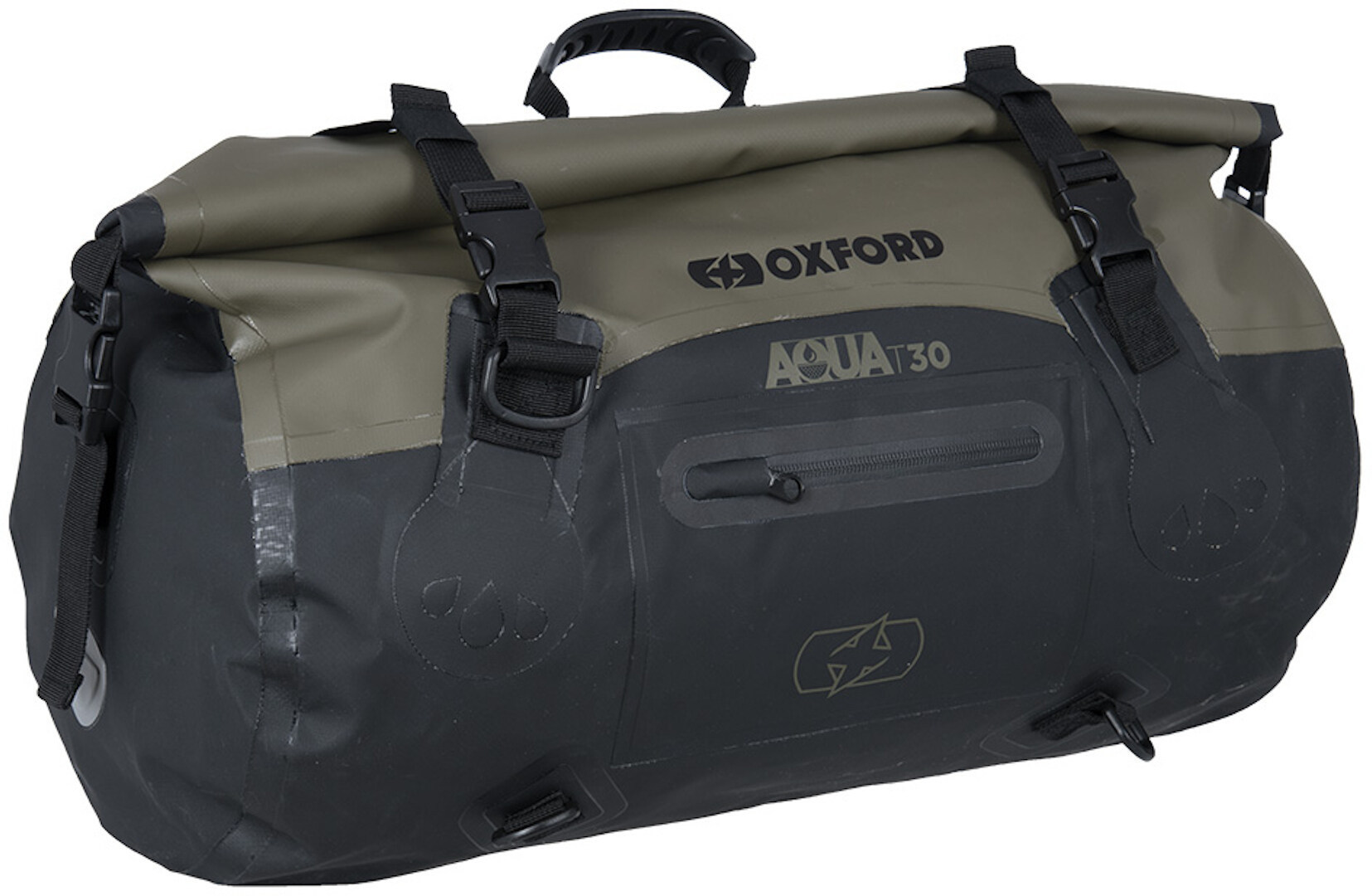 Image of Oxford AQUA T-30 Borsa rotolo, nero-verde, dimensione 21-30l