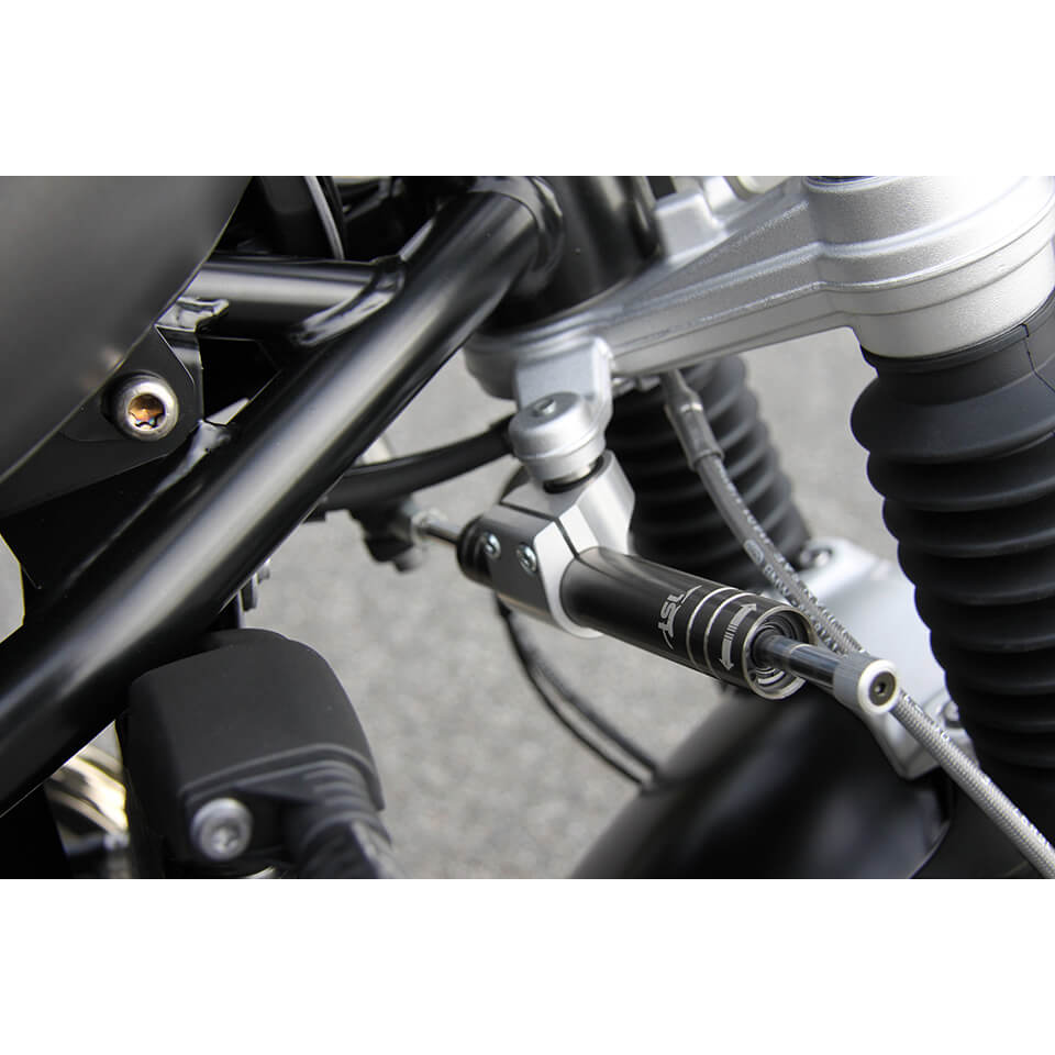 LSL Steering damper kit BMW RnineT /Pure/ Racer/ Scrambler/ Urban GS, 16-, titanium, silver, silver