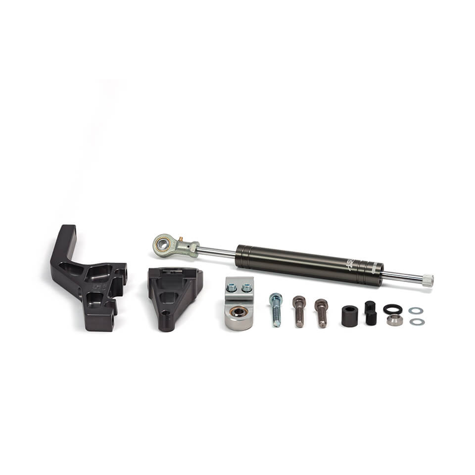 LSL Steering damper kit KAWASAKI ZX-10R/ZX6, 06-, titanium, silver, silver