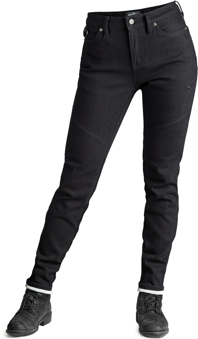 Image of Pando Moto Kissaki Black Signore Moto Jeans, nero, dimensione 34 per donne
