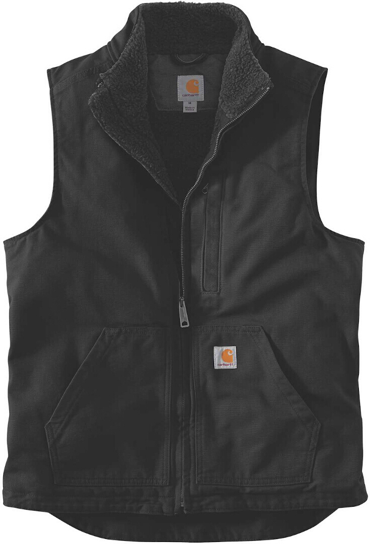 Carhartt Duck Mock Neck Vest, black, Size S, S Black unisex