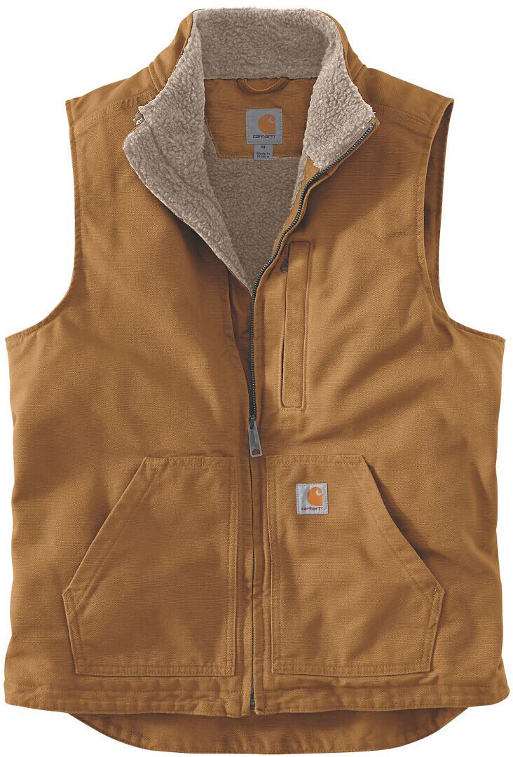 Carhartt Duck Mock Neck Vest, brown, Size S, S Brown unisex
