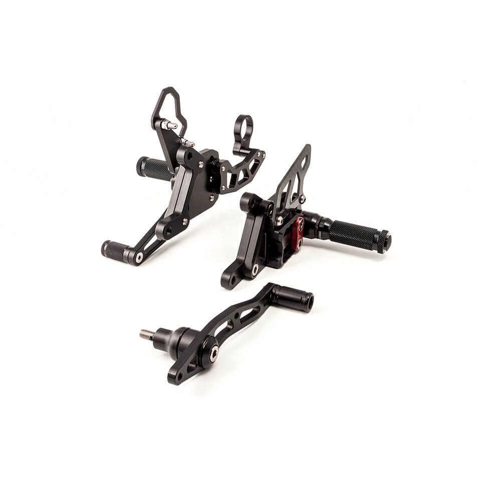 LSL 2-slide footrest system BMW S1000RR 15 -, black, black