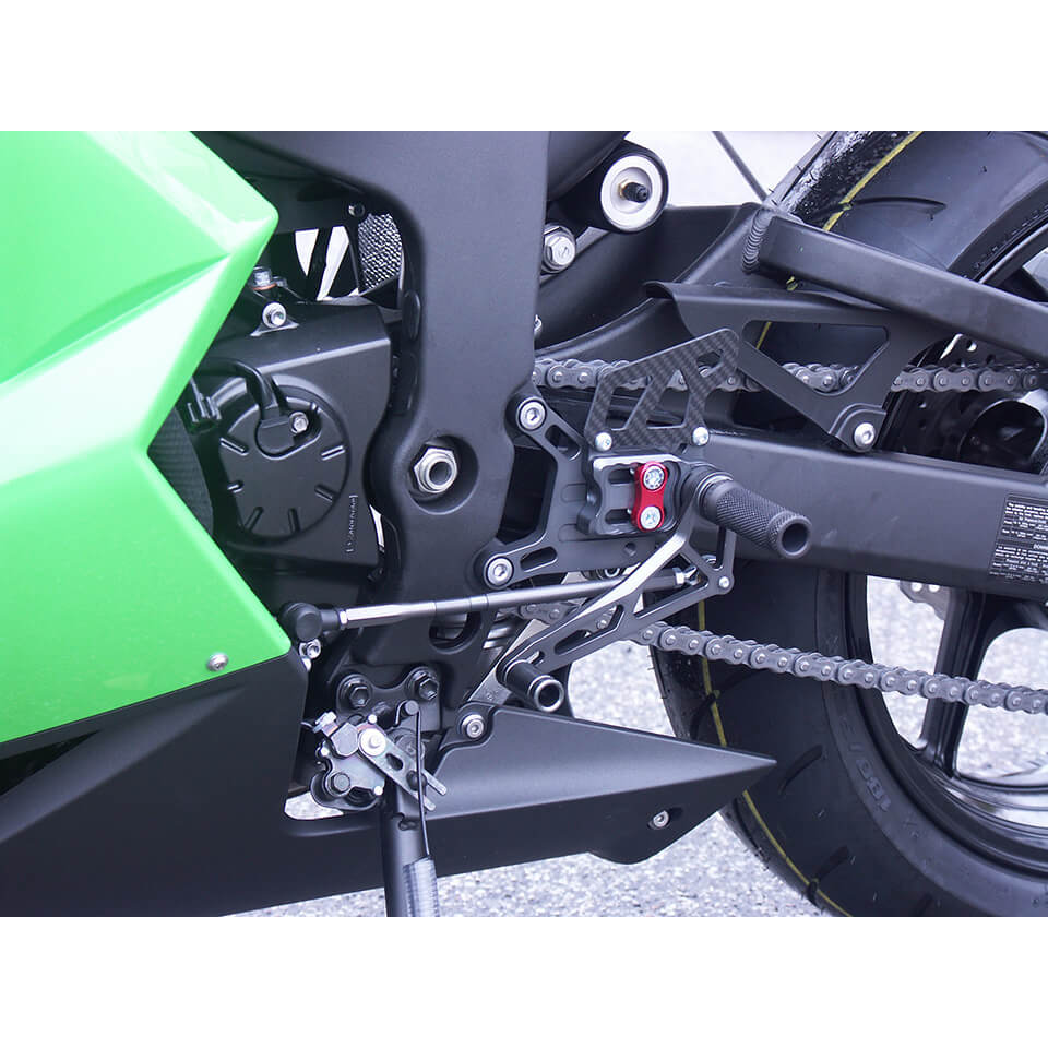 LSL 2-slide footrest system ZX-6R 07-08, black, black
