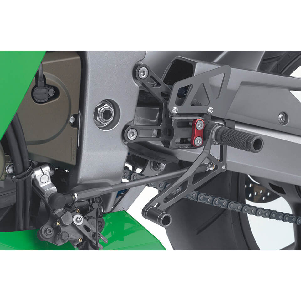 LSL 2-slide footrest system ZX-6R/RR 03-04, black, black
