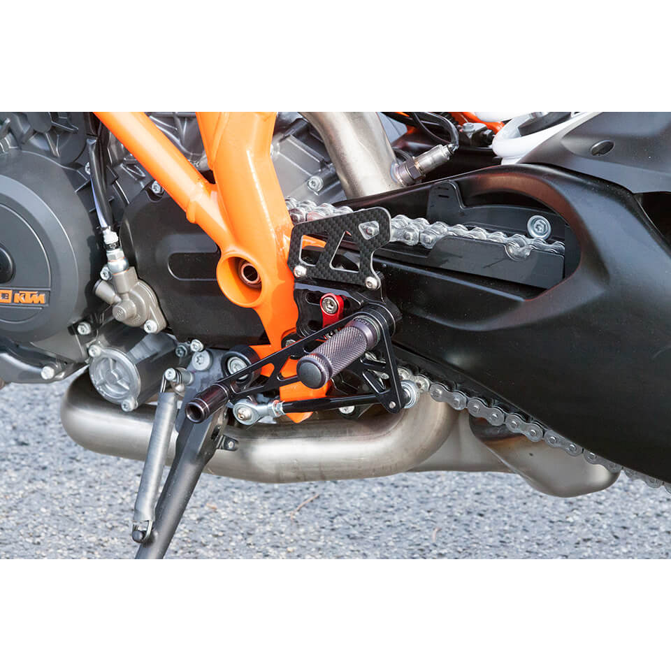 LSL 2-slide footrest system 1290 Super Duke R 16, black, Euro 4, black
