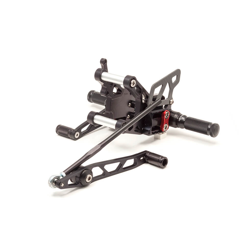 LSL 2-slide footrest system YZF-R6 06 -, black, black