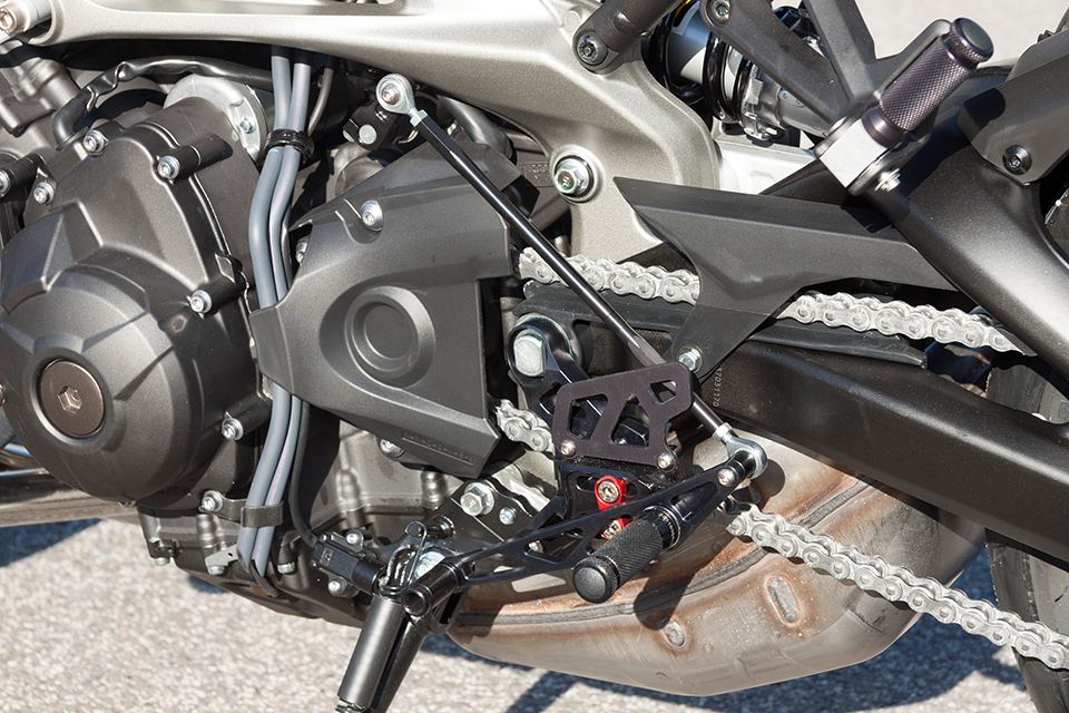 LSL 2-slide footrest system MT-09/MT-09 Tracer, black, black