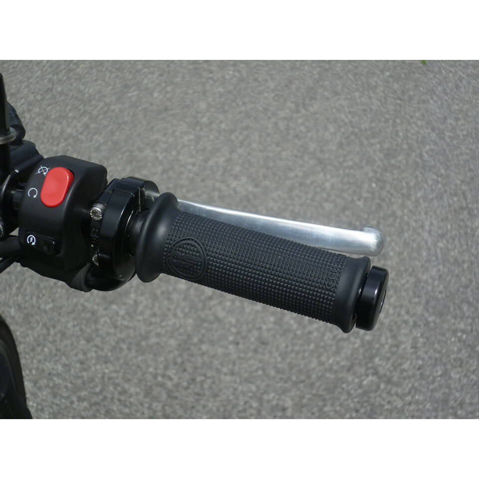 CLUBMAN Handlebar grip rubber 1 inch (25.4 mm), 120 mm, black, black