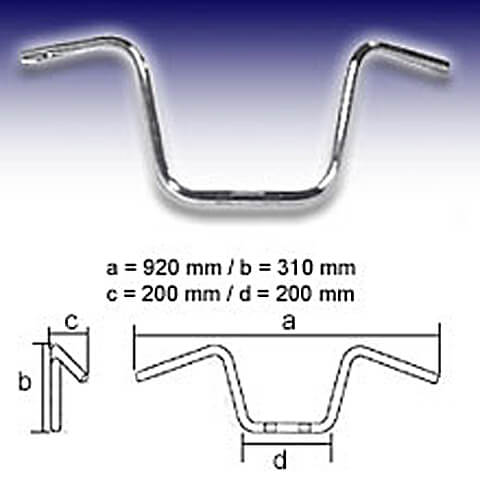FEHLING Handlebar APE Hanger Middle 1 inch H31, silver, silver