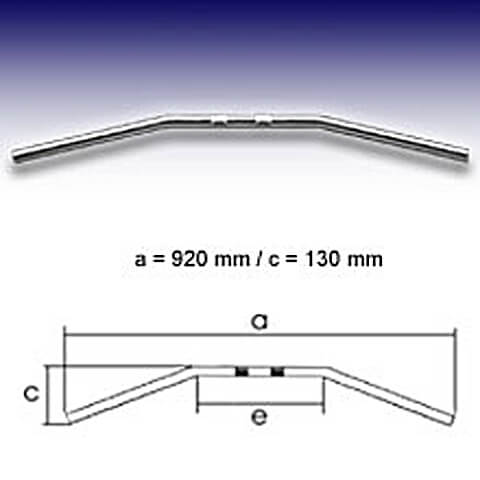 FEHLING DRAG BAR 7/8 pouces Grand, chrome, argent