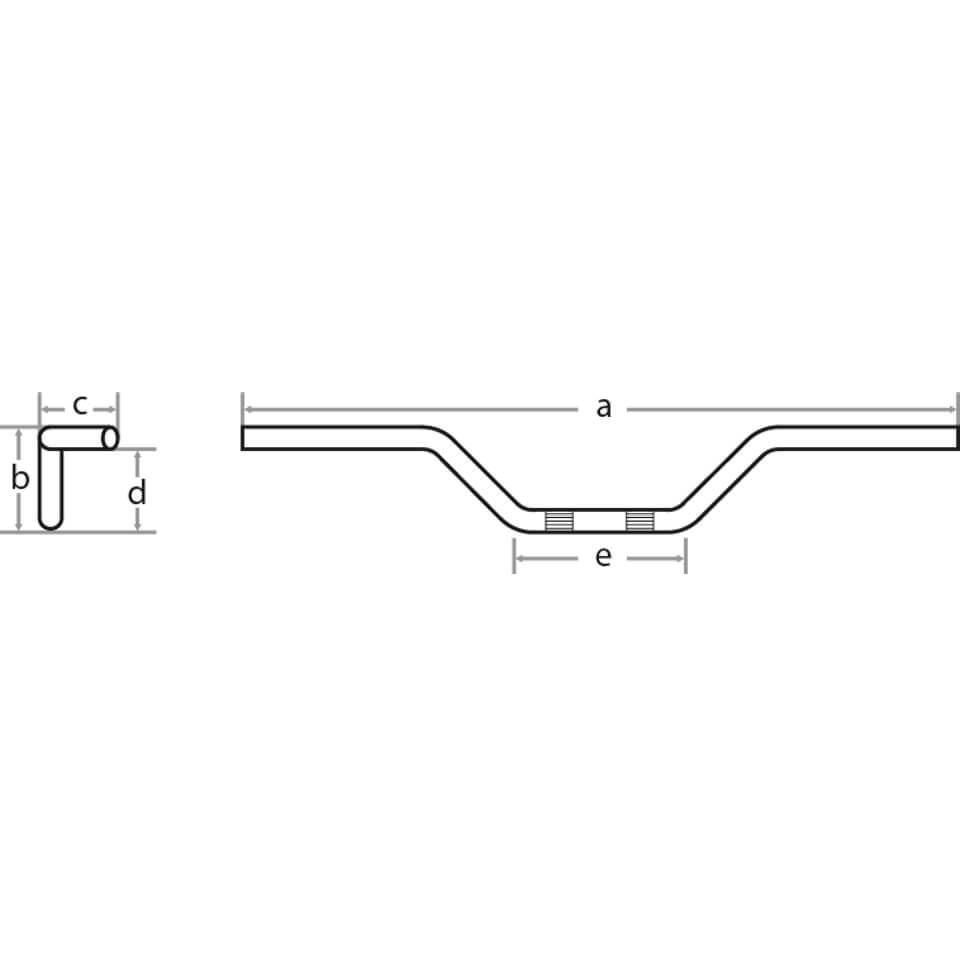 FEHLING Classic high handlebar, 7/8, 74,5 cm, silver, silver